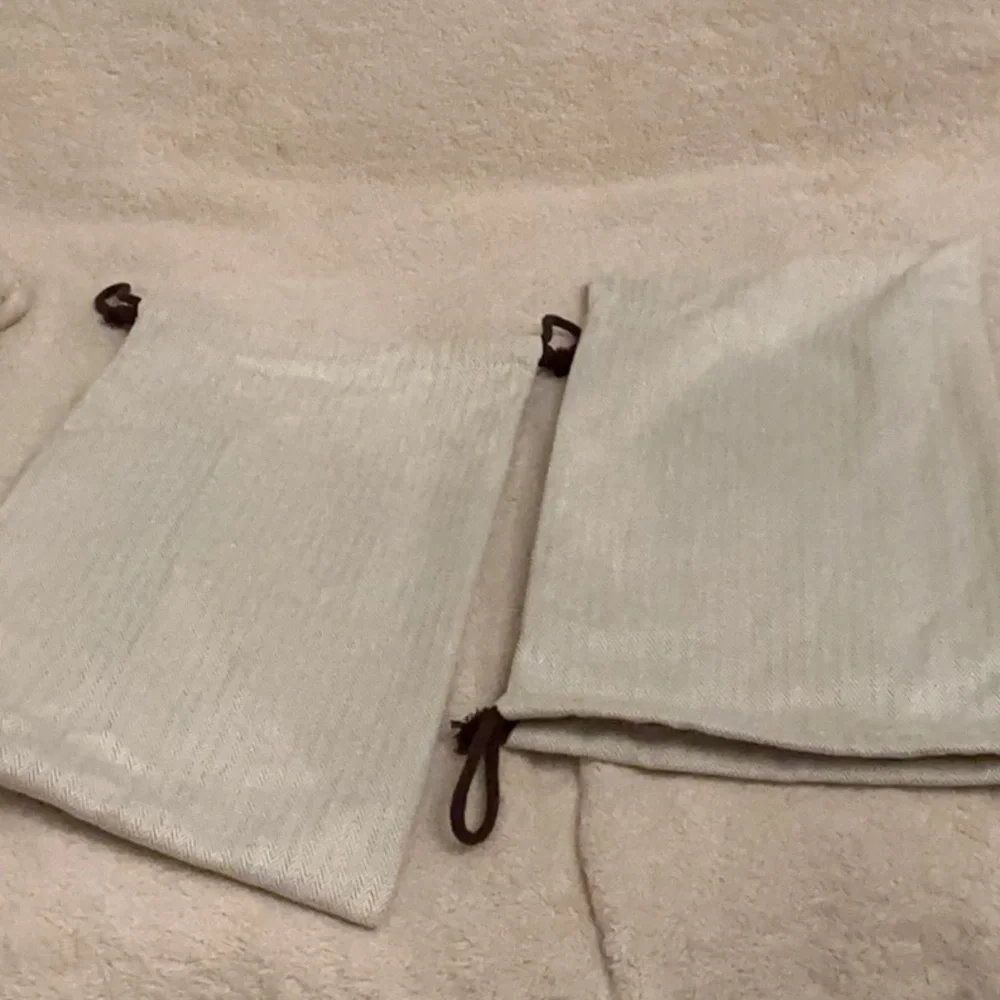 2 Hermes shoe dust bags